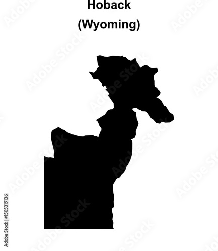 Hoback (Wyoming) blank outline map