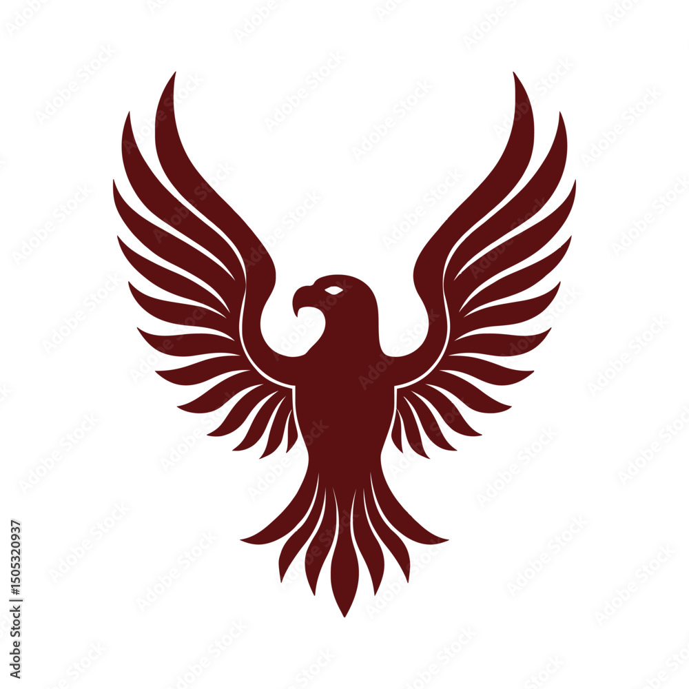 Obraz premium Stylized Eagle Spreads Its Wings