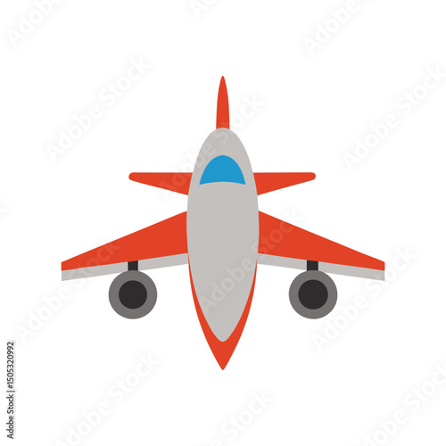 Aircraft illustration top view passenger jet plane graphic commercial airline