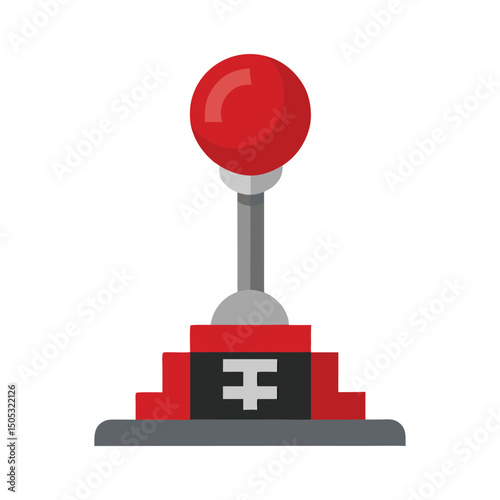 Manual transmission gear stick illustration of automotive shifting and control