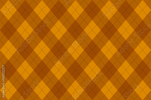 Warm orange and brown Halloween argyle pattern with layered diamond shapes. Cozy autumn tones perfect for seasonal textiles, fall party décor, or Thanksgiving-themed crafts.
