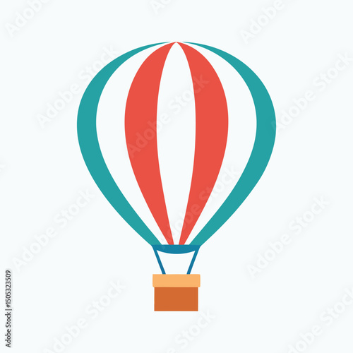 Simple hot air balloon vector illustration colorful balloon design