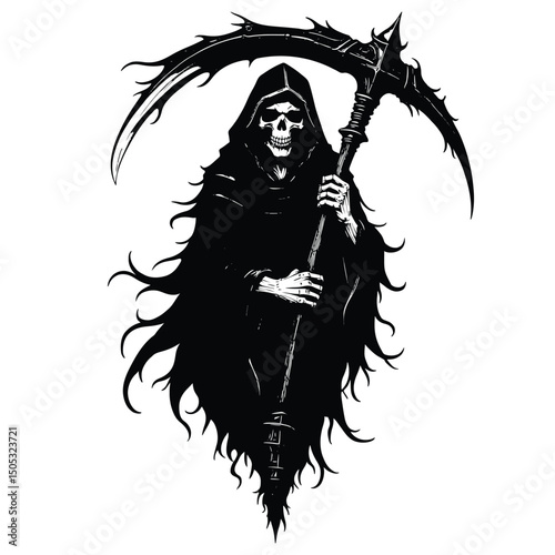 Grim Reaper Holds A Large Scythe