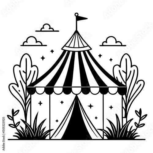 circus tent vector illustration