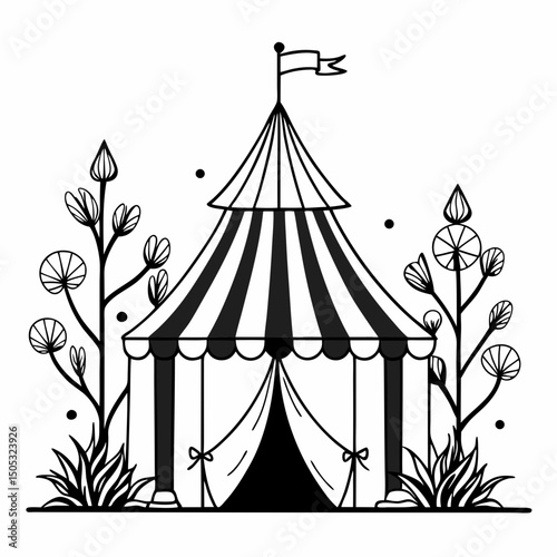 circus tent vector illustration