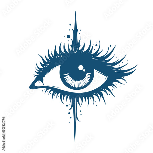 Stylized All Seeing Eye Graphic Art