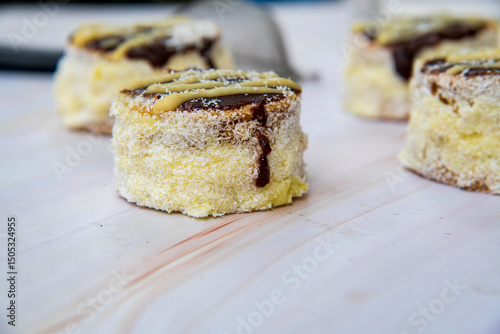Russian caps cake, sweet delicious 