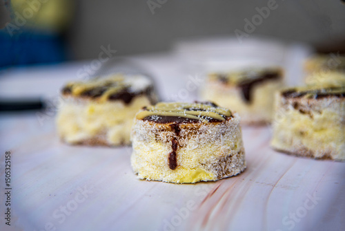 Russian caps cake, sweet delicious 