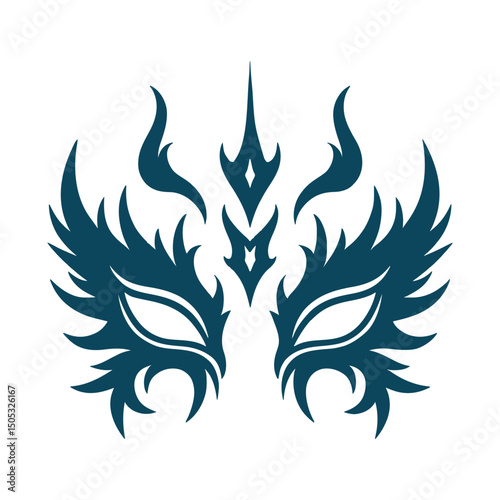 Intricate Teal Decorative Design