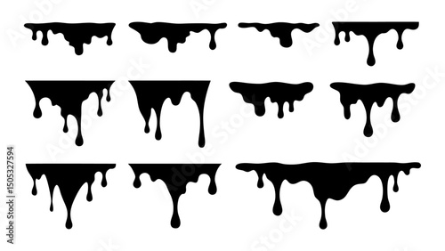 Dripping liquids fun graphic collection