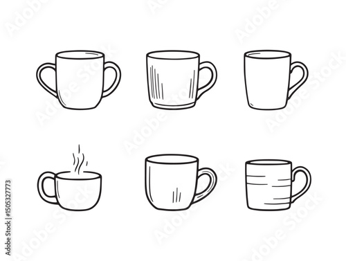 mug line art suitable for cafe branding materials