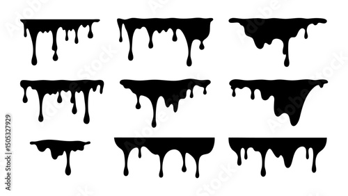 Dripping liquids fun graphic collection