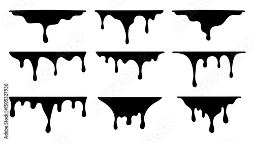 Dripping liquids fun graphic collection