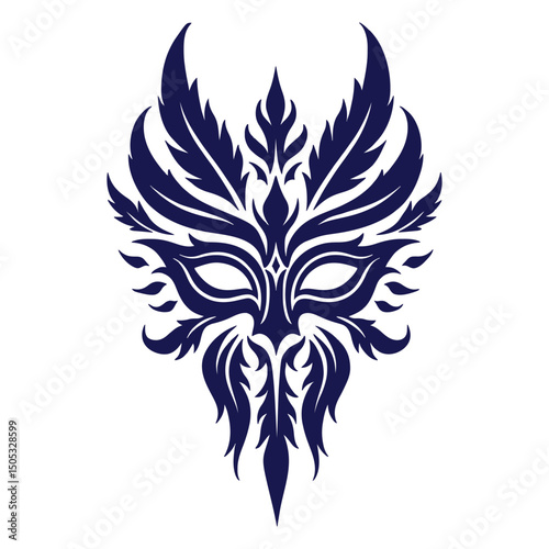 Stylized Vector Mask Of Abstract Form