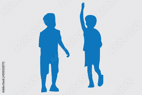 Children Playing Silhouette - Ideal for Joyful & Playful Projects EPS 10