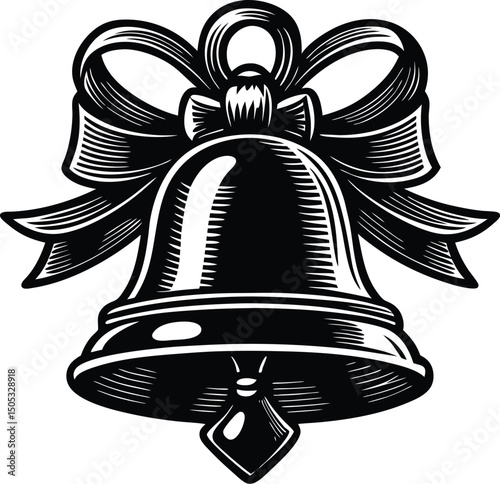 bell with ribbon