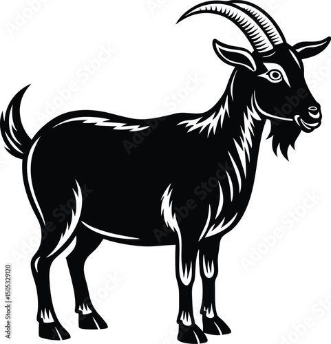 billy goat side view