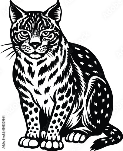 bobcat crouching