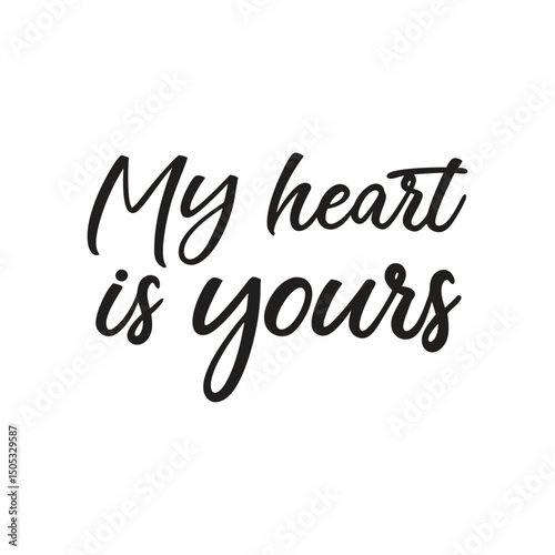 vector phrase written in expressive brush calligraphy 