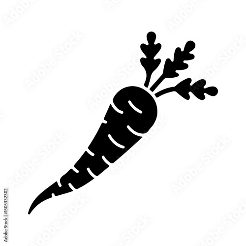 Horseradish black icon Silhouette vector style on white background