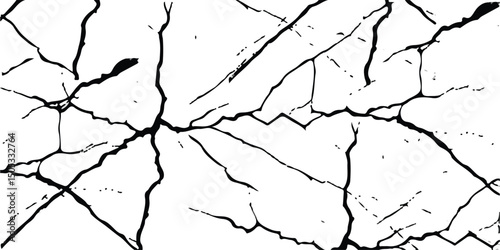 old wall background crack vector, grunge texture. cracked ground, ground distress texture, damage texture.
