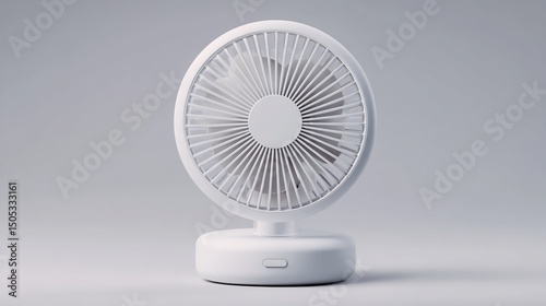 Wallpaper Mural A white, round fan with blades. Torontodigital.ca