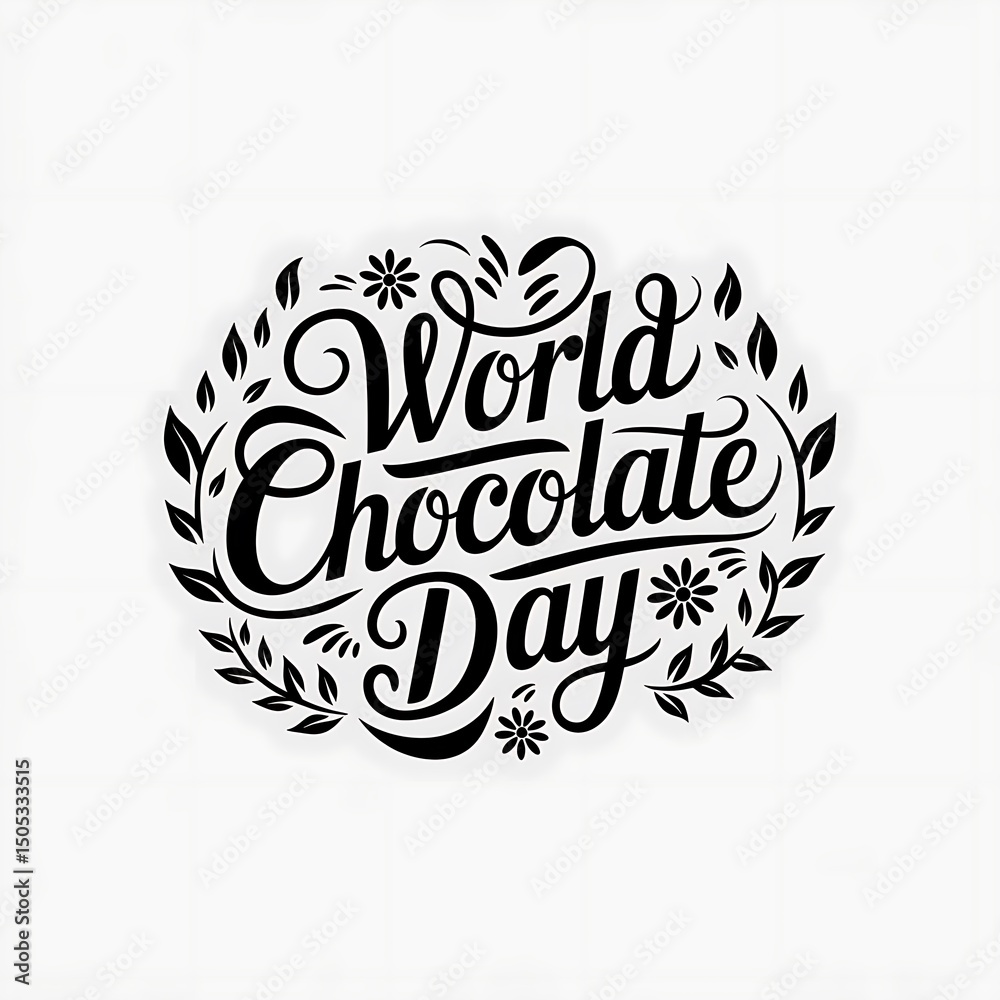 Fototapeta premium World Chocolate Day typography design