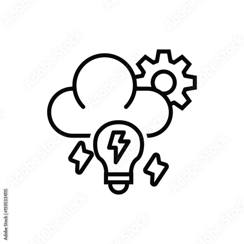 Cloud technology brainstorming for education students' creative idea, innovation lightbulb concept