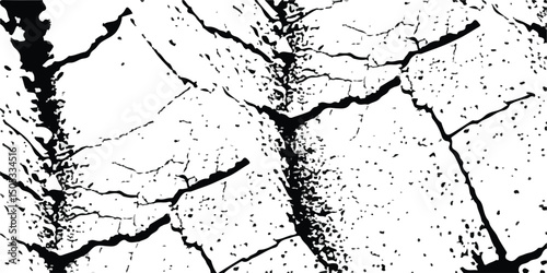 old wall background crack vector, grunge texture. cracked ground, ground distress texture, damage texture.

