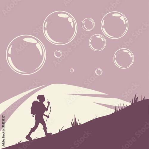 Floating 3D Glass Spheres on Gradient Pastel