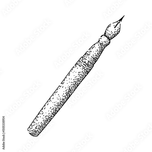 converter fountain pen sketch hand drawn vector