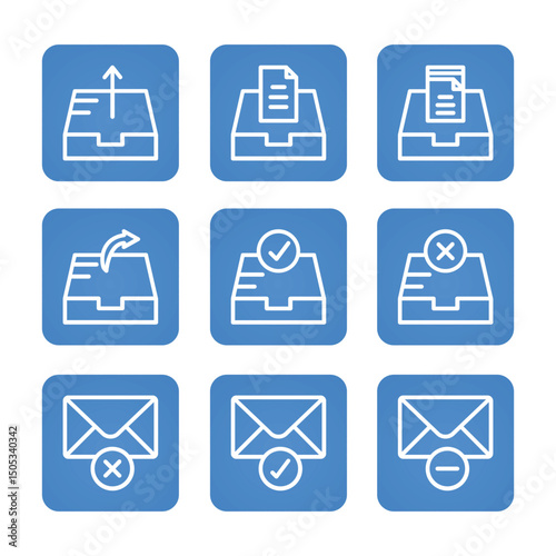 Multimedia icon set collection. Editable stroke. Vector illustration