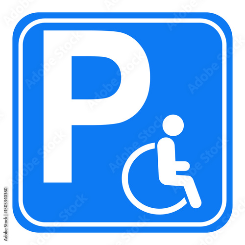 Disabled parking sign Vector illustration design