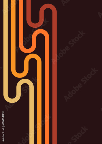 abstract background vector illustration. 1970s background pattern. Vintage, warm colors 