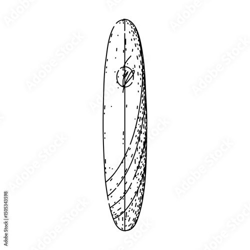 beach surfboard sketch hand drawn vector