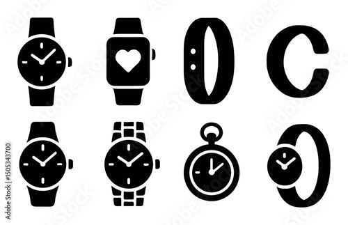 Variety of watch and bracelet silhouettes in different styles