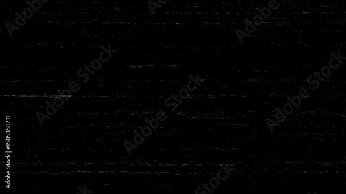 Rewind REW Analog TV Old VHS Display on black background. 4K Video