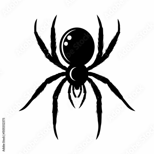 Spider silhouette icon vector illustration