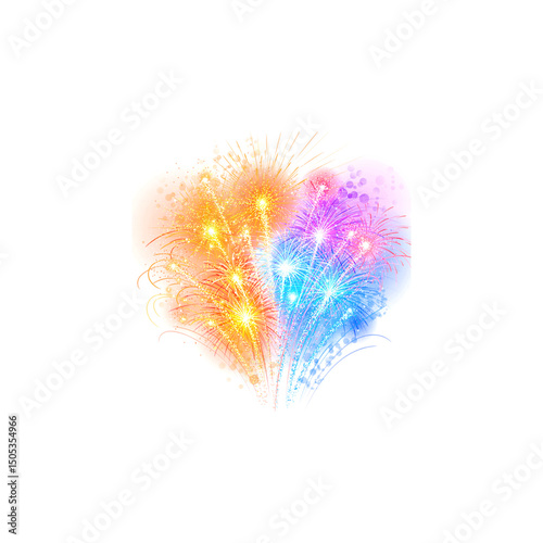 Colorful fireworks png