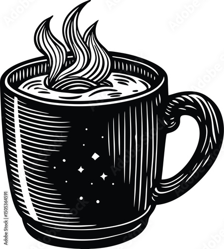 Mug with Steam Hot Cocoa