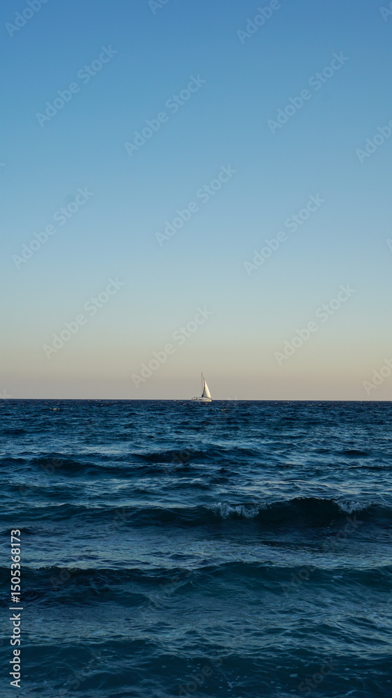 Fototapeta premium sailboat in the sea, Sardinia Italy, Włochy