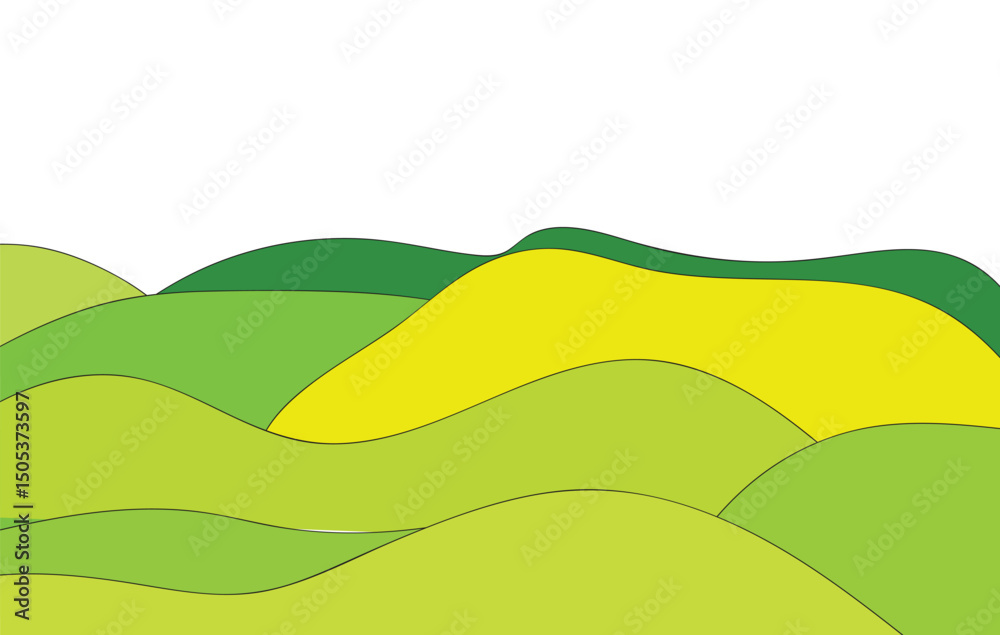 Obraz premium vector illustration of an abstract hill background