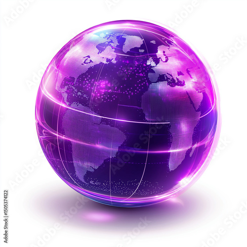 a neon purple sphere 