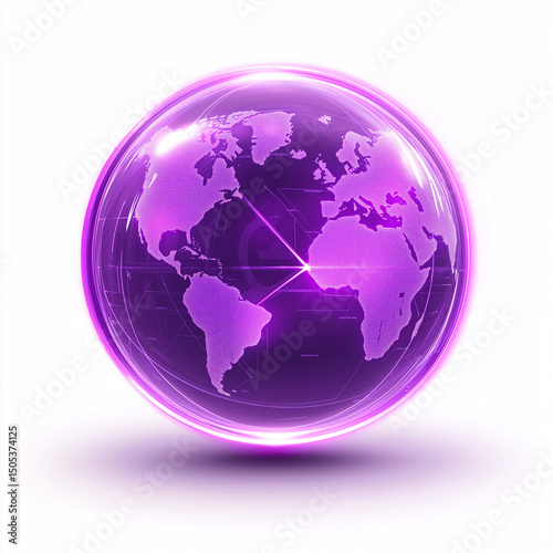  a neon purple sphere 