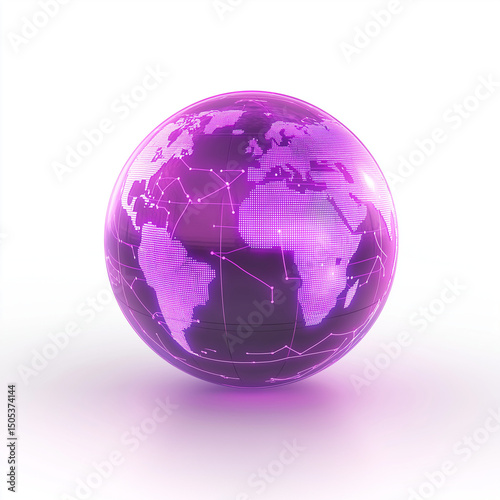  a neon purple sphere 