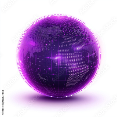  a neon purple sphere 