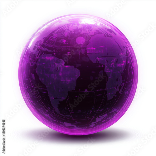  a neon purple sphere 