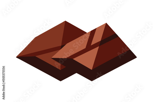Abstract chocolate bar illustration geometric design
