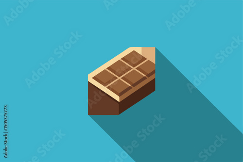 Isometric chocolate bar design minimalist graphic
