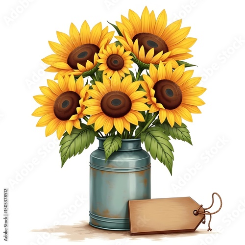 Sun-kissed Summer: A Rustic Charm of Sunflowers